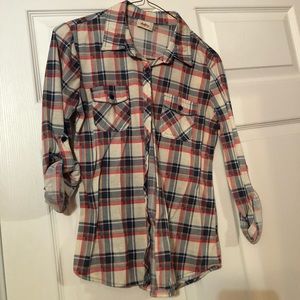 Long sleeve plad shirt